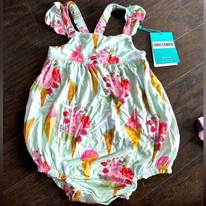 Posh peanut Sophia bubble romper 18-24 nwt